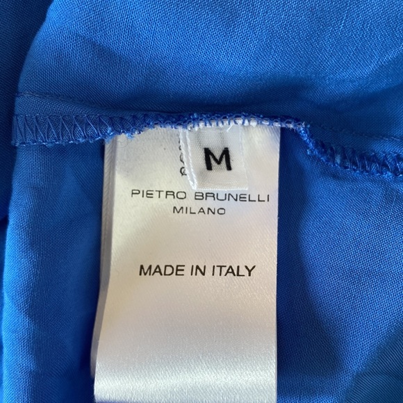 Blue One-Shoulder Ruffle Blouse - Picture 10 of 11